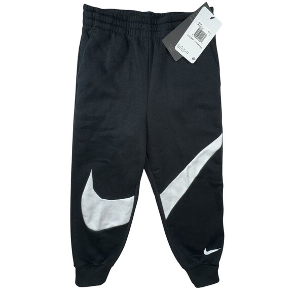 Nike Boys Kids Joggers Size 6 Black Athletic Sweatpants Fleece Bottoms New - Picture 1 of 5